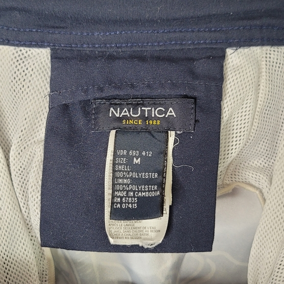 Nautica Vintage Swordfish Print Board Shorts Summer Swim Trunks Men's Size M - Picture 9 of 16